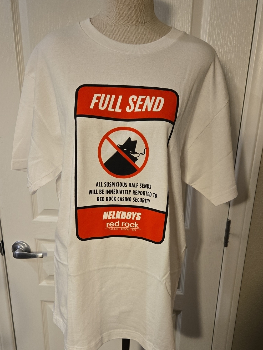 Nelkboys & Red Rock "Full Send" White Graphic T-Shirt
